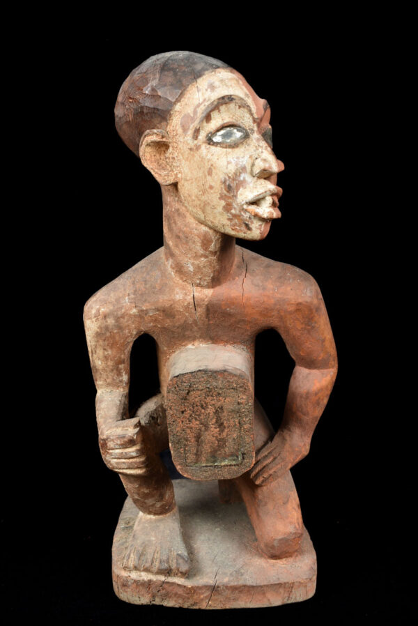 Figure - Wood, Glass - Bakongo Vili - Congo