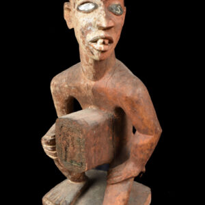 Figure - Wood, Glass - Bakongo Vili - Congo