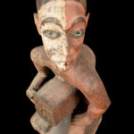 Figure - Wood, Glass - Bakongo Vili - Congo