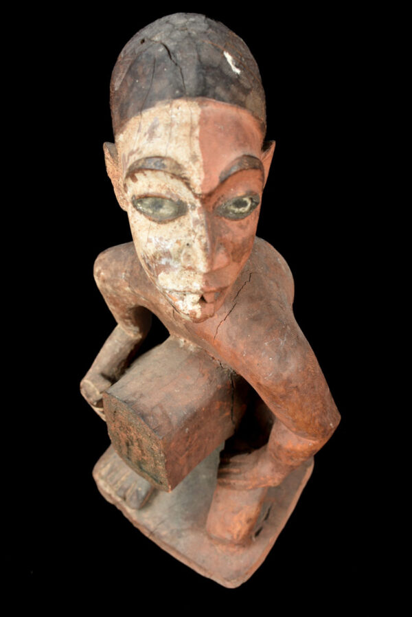 Figure - Wood, Glass - Bakongo Vili - Congo