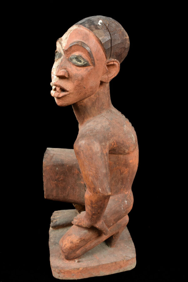 Figure - Wood, Glass - Bakongo Vili - Congo