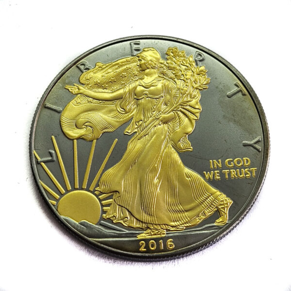 USA 1 Dollar 2016 American Silver Eagle - Golden Enigma - Walking Liberty