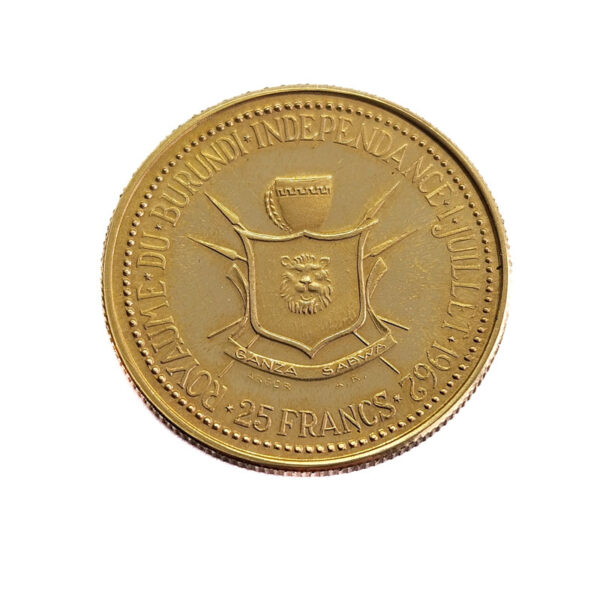 Burundi 25 Francs 1962 Mwambutsa IV