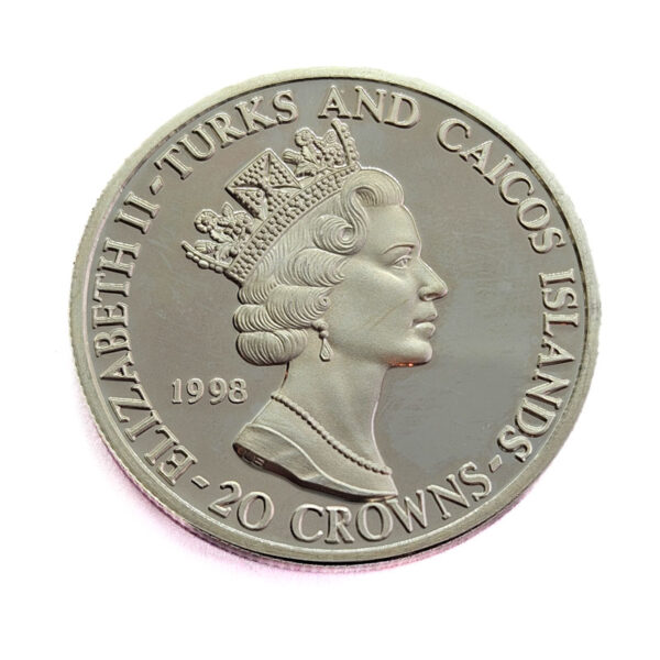 Turks and Caicos Islands 20 Crowns 1998 Bottle-nosed Dolphin