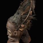 Chihongo Mask - Feathers, Wood - Chokwe - DR Congo
