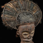 Chihongo Mask - Feathers, Wood - Chokwe - DR Congo