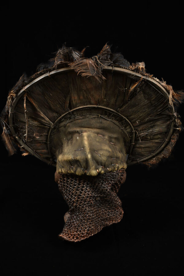 Chihongo Mask - Feathers, Wood - Chokwe - DR Congo