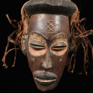 Mask - Wood, Raphia - Chokwe - Congo DRC