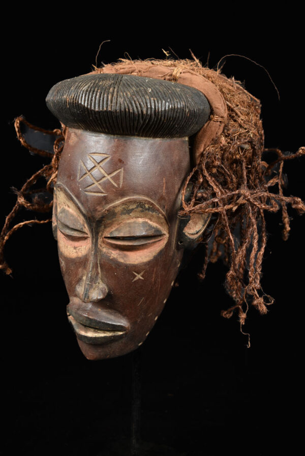 Mask - Wood, Raphia - Chokwe - Congo DRC
