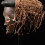 Mask - Wood, Raphia - Chokwe - Congo DRC