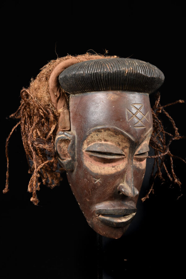 Mask - Wood, Raphia - Chokwe - Congo DRC