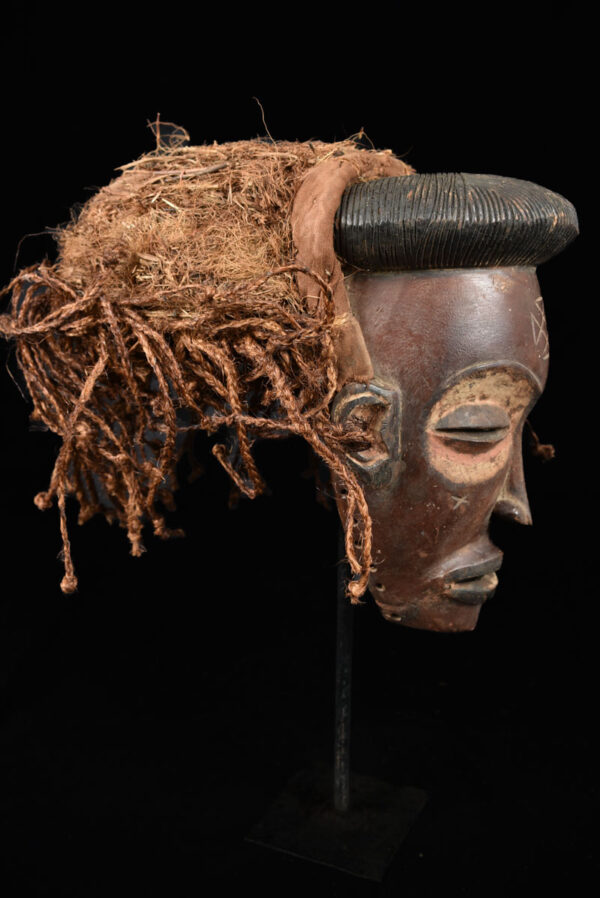 Mask - Wood, Raphia - Chokwe - Congo DRC