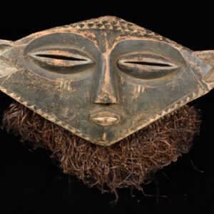 Panya Ngombe mask - Wood, Raphia - Pende - Congo