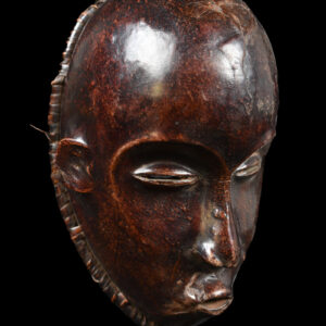 Mask - Wood, Antelope skin - Ejagham - Ekoi - Nigeria