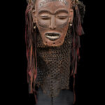 Mwana Pwo Mask - Wood, Rope - Chokwe - DR Congo