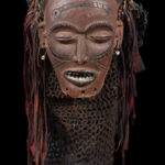 Mwana Pwo Mask - Wood, Rope - Chokwe - DR Congo