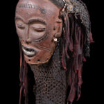 Mwana Pwo Mask - Wood, Rope - Chokwe - DR Congo