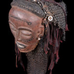 Mwana Pwo Mask - Wood, Rope - Chokwe - DR Congo