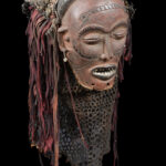 Mwana Pwo Mask - Wood, Rope - Chokwe - DR Congo
