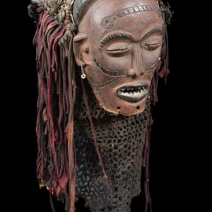 Mwana Pwo Mask - Wood, Rope - Chokwe - DR Congo