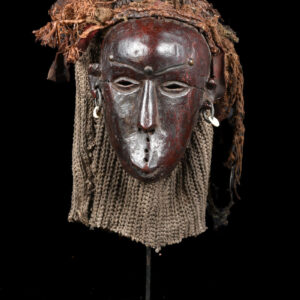 Mask - Wood, Rope - Lwena - Angola