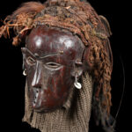 Mask - Wood, Rope - Lwena - Angola