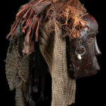 Mask - Wood, Rope - Lwena - Angola