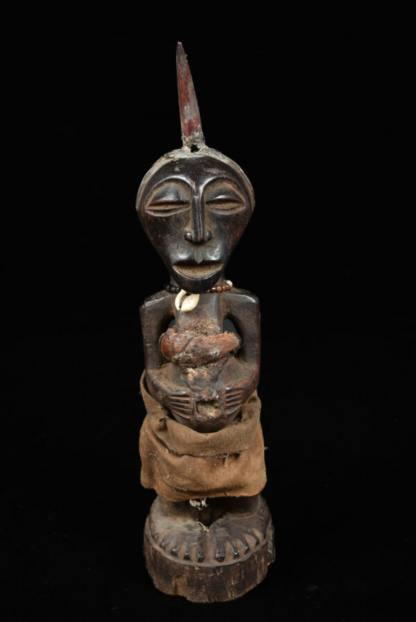 Power Figure - Wood, Horn - Songye - Congo