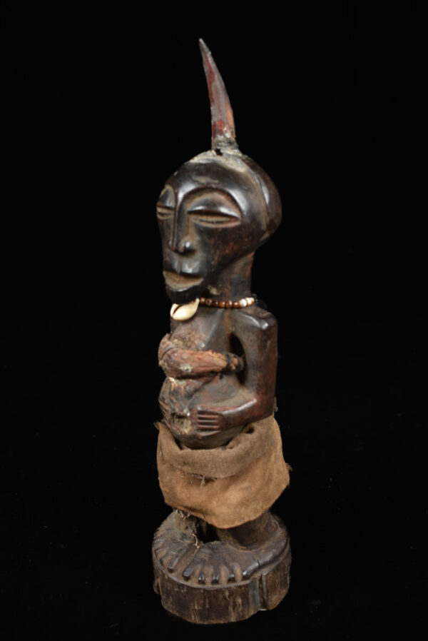 Power Figure - Wood, Horn - Songye - Congo