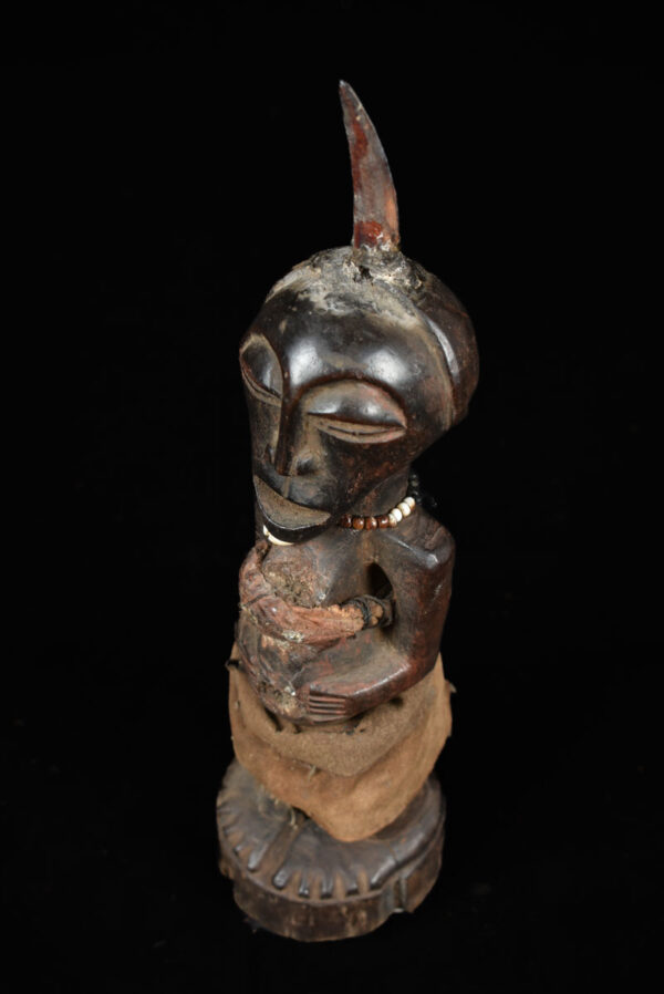 Power Figure - Wood, Horn - Songye - Congo