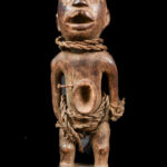Figure - Wood, Glass - Bakongo Vili - Congo