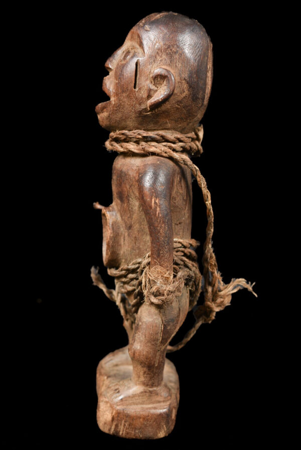 Figure - Wood, Glass - Bakongo Vili - Congo