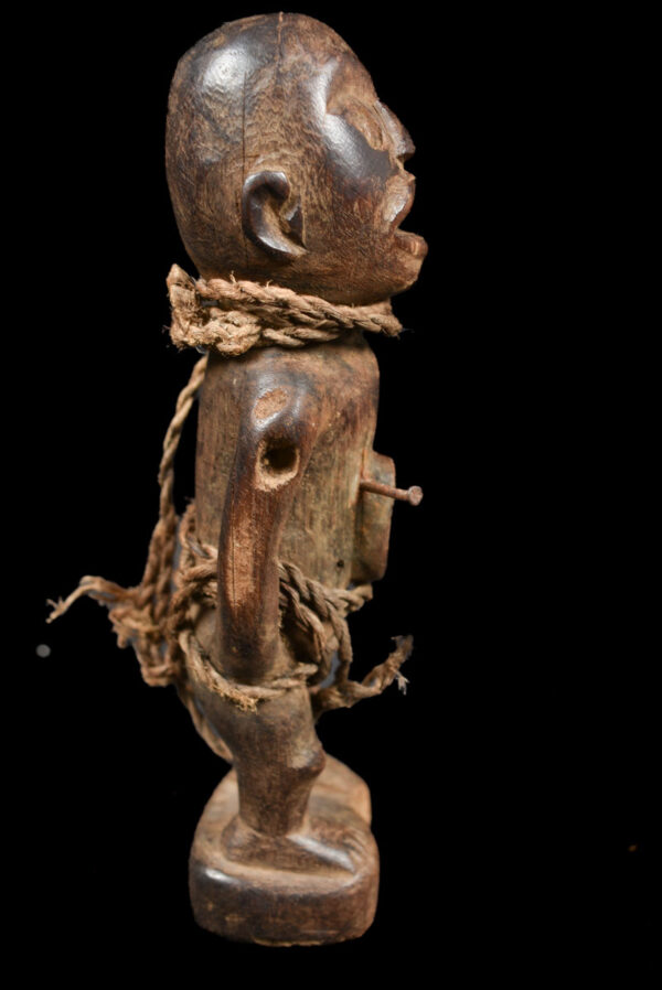 Figure - Wood, Glass - Bakongo Vili - Congo