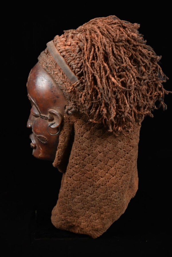 Mwana Pwo Mask - Wood, Rope - Chokwe - DR Congo