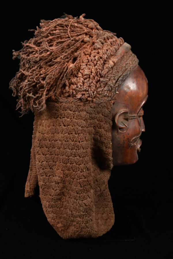 Mwana Pwo Mask - Wood, Rope - Chokwe - DR Congo