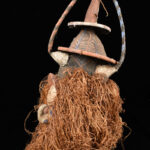 Initiation mask - Textile, Wood - Yaka - Congo