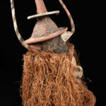 Initiation mask - Textile, Wood - Yaka - Congo