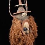 Initiation mask - Textile, Wood - Yaka - Congo