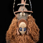 Initiation mask - Textile, Wood - Yaka - Congo