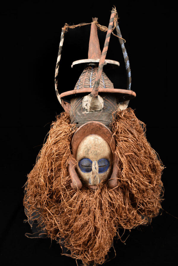 Initiation mask - Textile, Wood - Yaka - Congo
