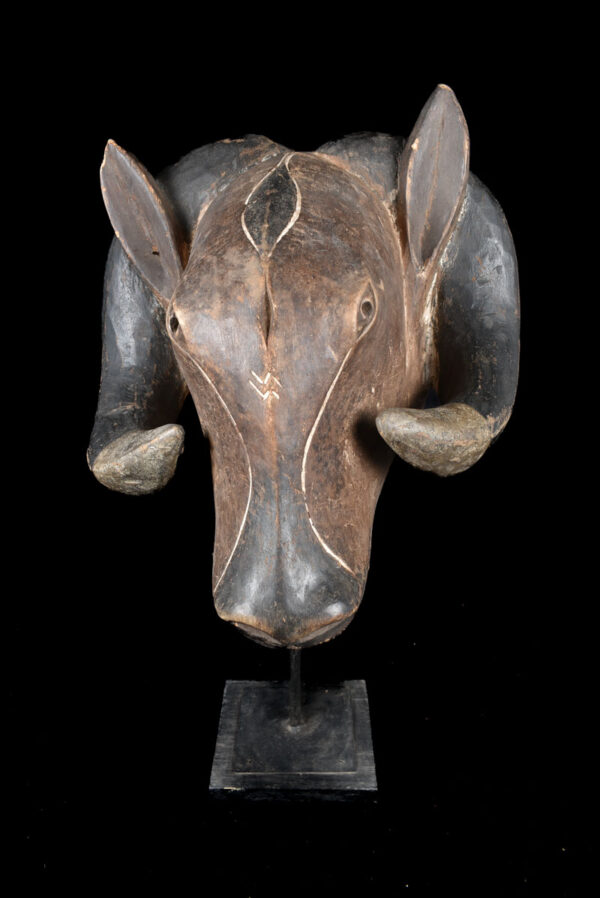 Ram mask - Wood - Baule - Ivory Coast