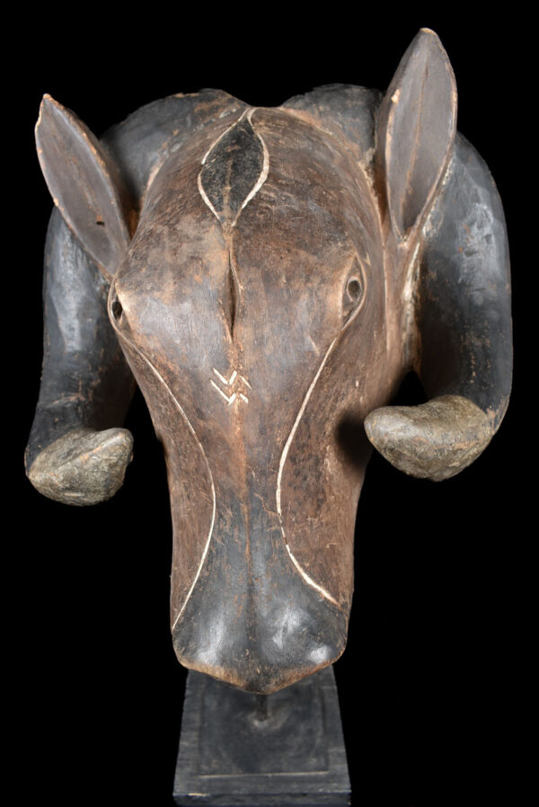Ram mask - Wood - Baule - Ivory Coast