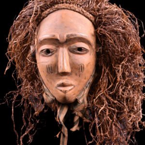 Mask - Wood, Raphia - Chokwe - Congo DRC