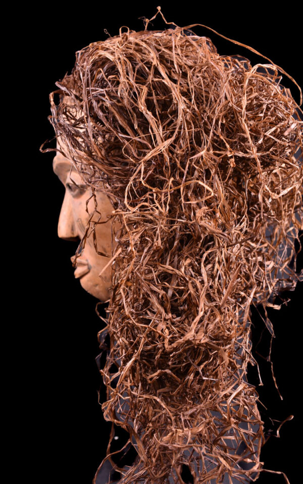 Mask - Wood, Raphia - Chokwe - Congo DRC