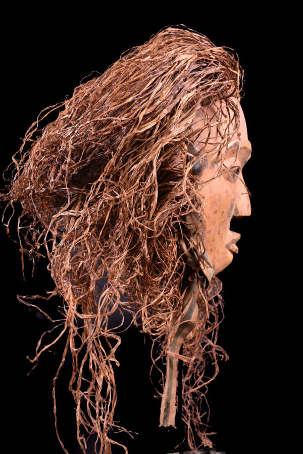 Mask - Wood, Raphia - Chokwe - Congo DRC