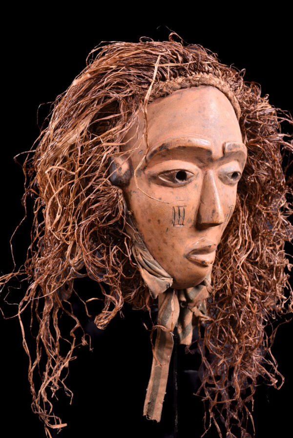 Mask - Wood, Raphia - Chokwe - Congo DRC