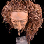 Mask - Wood, Raphia - Chokwe - Congo DRC