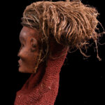 Mask - Wood, Raphia - Lwena - Angola
