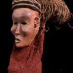 Mask - Wood, Raphia - Lwena - Angola