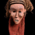 Mask - Wood, Raphia - Lwena - Angola